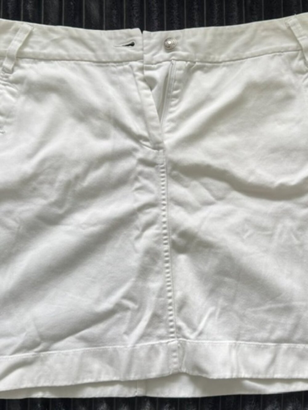 346 Brooks Brothers Preppy White Mini Skirt
